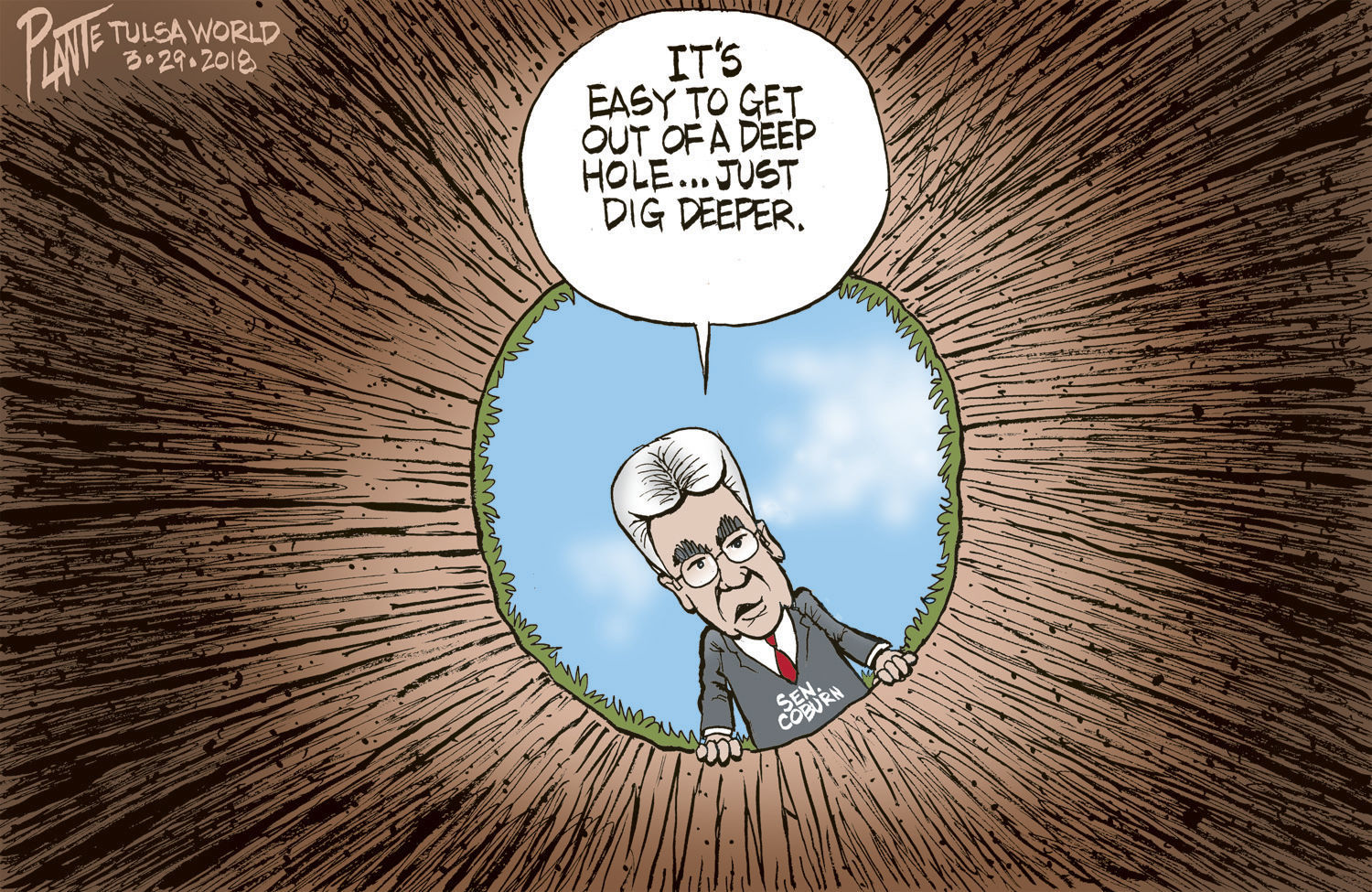 Bruce Plante Cartoon: Senator No Speaks